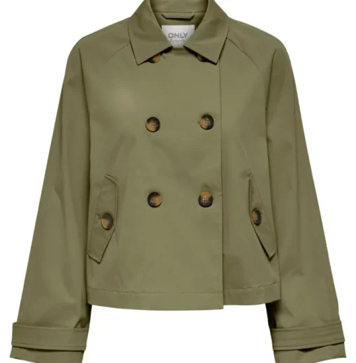 Only April Short Trenchcoat Jakke Aloe NO25