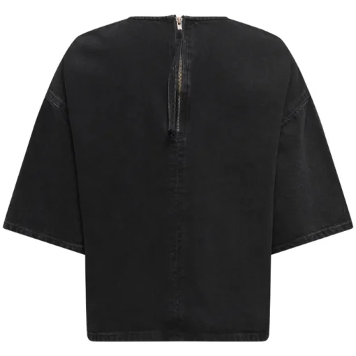 Only Barbera SS Denim Bluse Washed Black