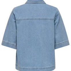 Only Belle SS Denim Skjorte Light Blue Denim NOS25