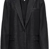 Only Cory LS Denim Blazer Washed Black NOA24