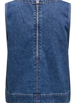 Only Dorsi SL Denim Top Medium Blue Denim