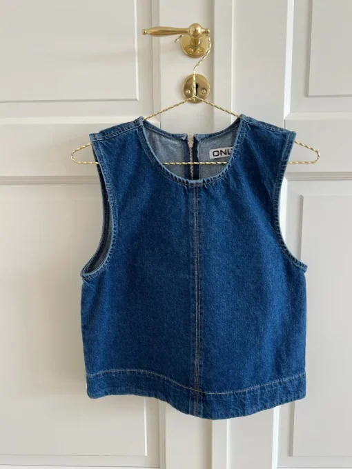 Only Dorsi SL Denim Top Medium Blue Denim