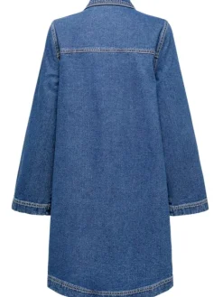 Only Freya LS Bell Kjole Medium Blue Denim