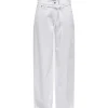 Only Gianna MW Straight Jeans White Denim