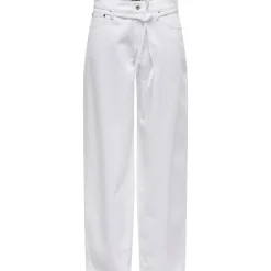 Only Gianna MW Straight Jeans White Denim