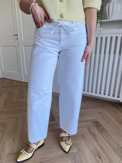 Only Gianna MW Straight Jeans White Denim