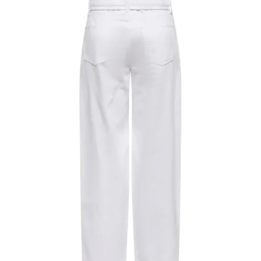 Only Gianna MW Straight Jeans White Denim