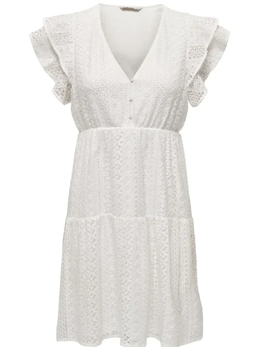 Only Helena Lace Capsl Kjole Cloud Dancer