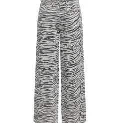 Only Hope HW Zebra Wide Denim Jeans Light Grey Denim