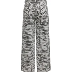 Only Hope HW Zebra Wide Denim Jeans Light Grey Denim