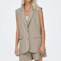 Only Linda SL Oversize Vest Fungi Melange