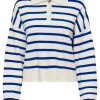 Only Lucy LS Polo Neck Bluse Cloud Dancer Surf The Web
