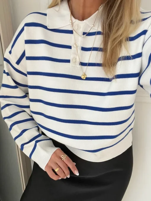 Only Lucy LS Polo Neck Bluse Cloud Dancer Surf The Web