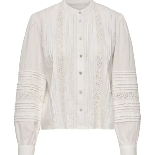 Only Sofi LS Emb Skjorte Cloud Dancer