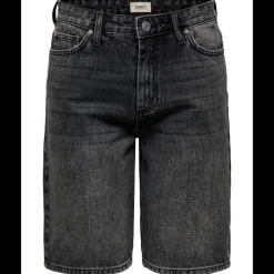 Only Sonny HW Wide Denim Shorts Washed Black NOS25