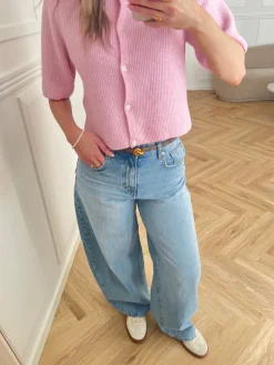 Only Taylor HW Barrel Denim Jeans Light Blue Denim