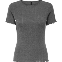 Only Tenna SS Top Dark Grey Melange