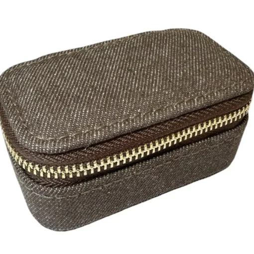 Pico Small Jewelry Box Chocolate Denim