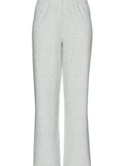 Pieces Chilli HW Wide Sweat Bukser Light Grey Melange NO25