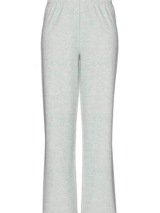Pieces Chilli HW Wide Sweat Bukser Light Grey Melange NO25