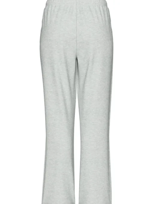 Pieces Chilli HW Wide Sweat Bukser Light Grey Melange NO25
