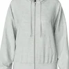 Pieces Chilli LS Zip Hoodie Light Grey Melange NO25