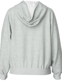 Pieces Chilli LS Zip Hoodie Light Grey Melange NO25