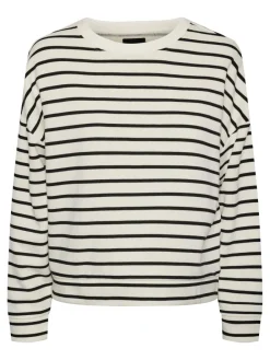 Pieces Chilli Sweatshirt Cloud Dancer/Black NO25