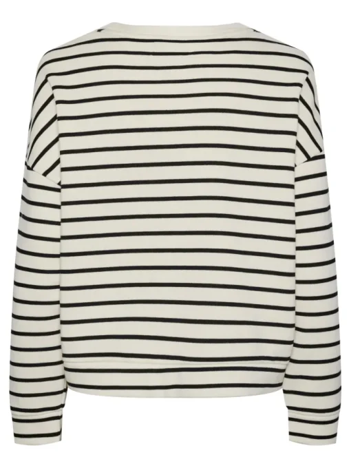 Pieces Chilli Sweatshirt Cloud Dancer/Black NO25