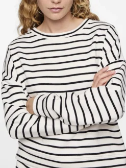 Pieces Chilli Sweatshirt Cloud Dancer/Black NO25