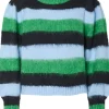 Pieces Ficca LS Short Strik Fern Green