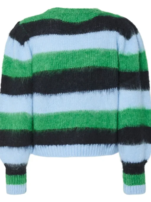 Pieces Ficca LS Short Strik Fern Green