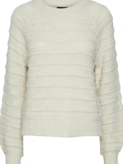 Pieces Jayda LS O-Neck Strik Birch