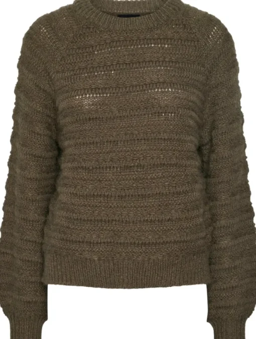 Pieces Jayda LS O-Neck Strik Morel