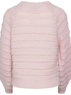 Pieces Jayda LS O-Neck Strik Pink Lavender