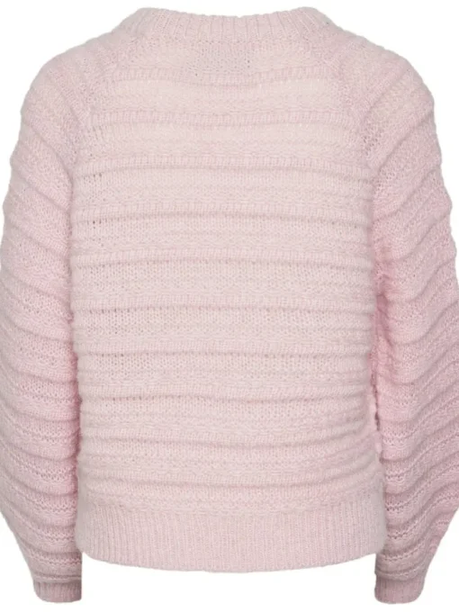 Pieces Jayda LS O-Neck Strik Pink Lavender