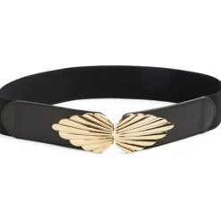 Pieces Nalina Elastic Waist Bælte Black / Goldtrim