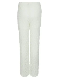 Pieces Naya HW Lace Bukser Cloud Dancer