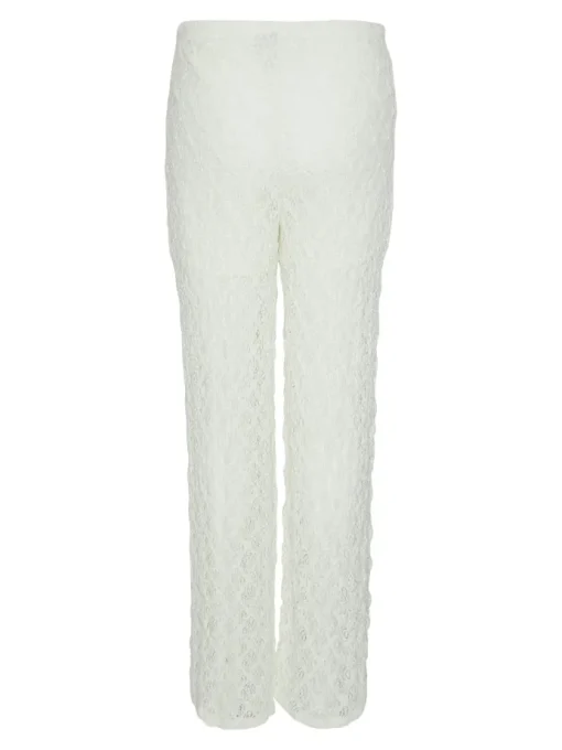 Pieces Naya HW Lace Bukser Cloud Dancer