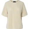 Pieces Nuka SS O-Neck Strik Birch NOS25