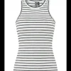 Pieces Ruka Boxer Tank Top Cloud Dancer/Black NOS25