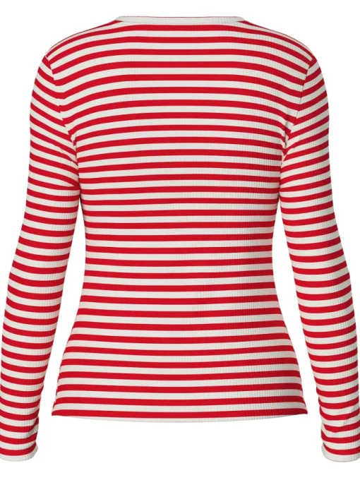 Pieces Ruka LS Bluse Lollipop Stripes/Cloud Dancer NO25