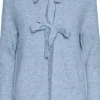 Pieces Silly LS Tie Knit Cardigan Cashmere Blue NOS25