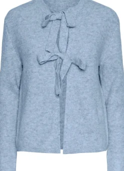 Pieces Silly LS Tie Knit Cardigan Cashmere Blue NOS25