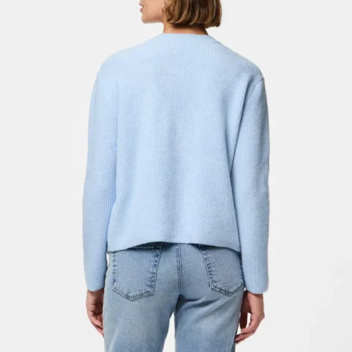 Pieces Silly LS Tie Knit Cardigan Cashmere Blue NOS25