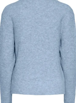Pieces Silly LS Tie Knit Cardigan Cashmere Blue NOS25
