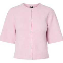 Pieces Silly SS O-Neck Knit Cardigan Roseate Spoonbill NOS25