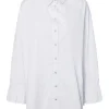 Pieces Tessi Oversized Skjorte Bright White