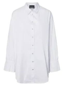 Pieces Tessi Oversized Skjorte Bright White