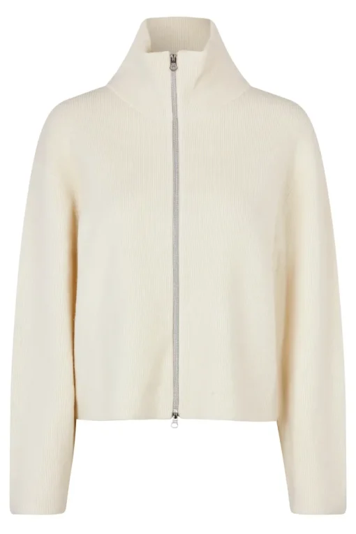 Second Female Alvera Zip Strikcardigan Vaporous White